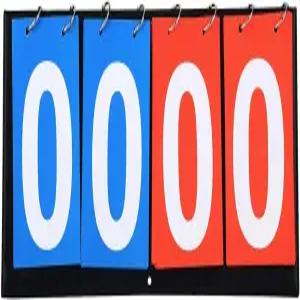 LIUSM 4-디지털 휴대용 테이블 탑 스코어보드 플립 멀티 스포츠 스코어 스코어키퍼