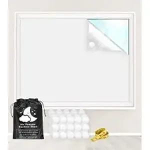 암막 커튼 118인치 x 57인치 - 휴대용 창문 쉐이드 100 블랙 아웃 룸 조명 차단 침실 거실용 흰색