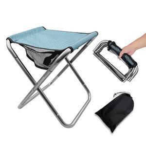 BJSSBJH 접이식 캠핑 스툴 16인치 높이의 휴대용 경량 합금 시트 알루미늄 빨간색