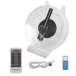 3D 팬 홀로그램 프로젝터 데스크탑 LED 사인 램프 플레이어 원격 디스플레이 지원 이미지 및 비디오