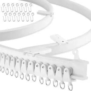 Z-컬러 유연한 구부릴 수 있는 천장 커튼 트랙 곡선 룸 디바이더 레일 시스템 2미터 / 6.6피트