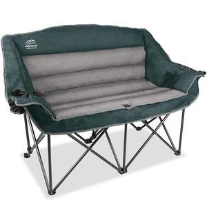 랜마운틴 패딩 접이식 더블 캠핑 오버사이즈 헤비 잔디 의자 와인잔 러브시트 홀더 편안한