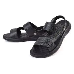 샌달 남성 중년 가죽 샌들 슈즈 데일리 발편한 여름 슬리퍼