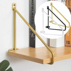 2PCS 삼각형 브래킷 골드 레이어 플레이트 홀더 다기능 벽 마운트 파티션 선반 고정 지원 하드웨어