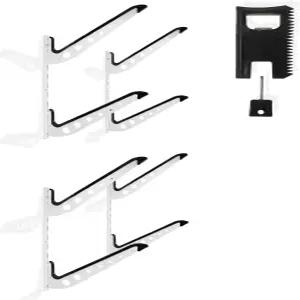 카타이 서프보드 벽걸이 랙 SUP 스노우보드 웨이크보드 및 롱보드용 조절 가능한 - 빗 도구 포함