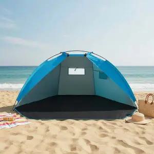 원터치 2인용 피크닉 텐트 바닷가 그늘막 캠핑 소풍 차광막 쉘터