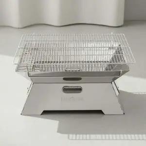 스테인리스 캠핑 화로대 접이식 바비큐 그릴 불멍 장작 난로 휴대용 가방