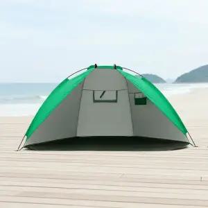 원터치 2인용 피크닉 그늘막 텐트 공원 나들이 바닷가 캠핑 쉘터