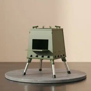 캠핑용 접이식 화목난로 35x47cm 고효율 우드스토브 불멍 화로대