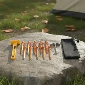 강철 단조팩 망치 세트 옐로우 텐트 고정용품