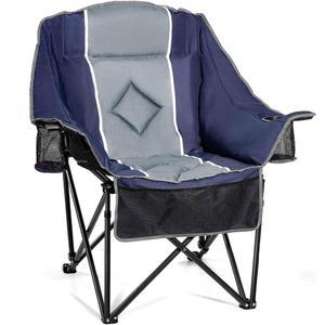 대형 캠핑 엑스트라 와이드 헤비 2컵 400파운드 포켓이 있는 홀더 용량 듀티 수납 의자