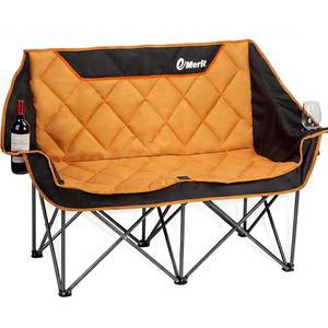 EMERIT 오버사이즈 더블 듀오 캠핑 러브스잇 소파 헤비 의자 접이식 듀티 야외 2인용