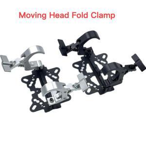 무빙 헤드 라이트 접이식 클램프, 무대 트러스용, 블랙 실버 알루미늄 후크 장착 클로, 모바일 LED 파라 루