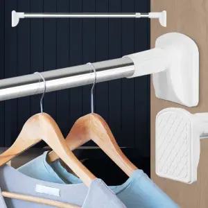 200 큰발압축봉 무타공걸이 고정설치 암막 못없는커튼 옷봉 옷장봉 압축 봉 무타공 파이프 샤워 스텐