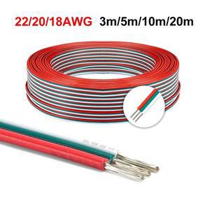 LED 스트립 익스텐션 케이블, 3 코어 유연한 RGB 5V 12V 전선, WS2811 COB 라이트 바 JST 커넥터, 핀