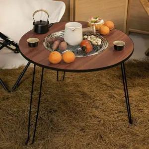 캠핑 원형 화로대 테이블 휴대용 접이식 바베큐 받침대