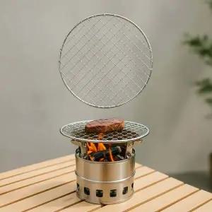 캠핑용 304 스테인리스 원형 석쇠 20cm 고기 구이망 그릴판