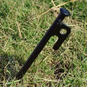 강철 단조팩 40cm 4p 세트 타프 텐트 고정용 스틸 팩 견고한 캠핑 장비