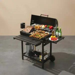 대용량 캠핑 숯불 바베큐 그릴 고온 직화 야외 화로대 커버 포함