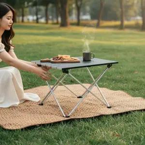 경량 알루미늄 롤테이블 39.5x34cm 미니 캠핑 차박 접이식 테이블
