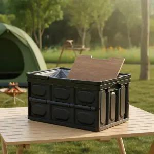 30L 캠핑 폴딩박스 블랙 차량용 트렁크 정리함 수납함
