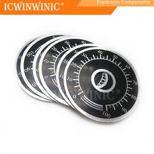 5피스 TOPVR 0-100 전위차계 손잡이 스케일 디지털 다이얼은 WTH118 WX112 장착 가능