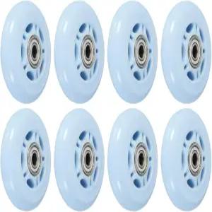 패티킬 70mm OD 인라인 스케이트 휠 베어링 포함 8팩 82A 롤러 교체 액세서리 실내외 캐스터 보드용 파란색