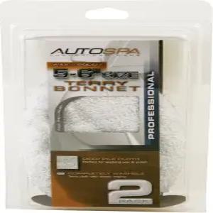 AutoSpa 40400AS 5-6인치 코튼 테리 폴리싱 보닛(2팩)