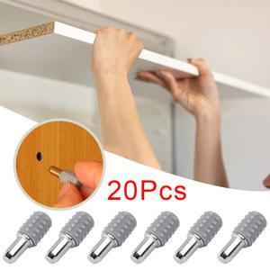 10/20Pcs 미끄럼 방지 스터드 페그 금속 핀 선반 브래킷 지원 분리기 고정 캐비닛 벽 마운트 홀더 플레이트 5/6mm