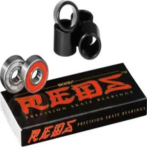 본즈 레드 정밀 스케이트 베어링(8팩 스페이서 4개 포함)
