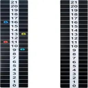 헤비 듀티 스틸 스코어보드 - 콘홀 사다리 던지기 등을 위한 마그네틱 스코어 키퍼가 포함된 2세트(17.3 H