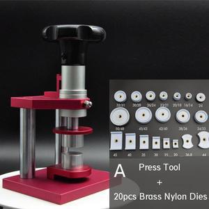 시계 제작자용 백 케이스 프레스 도구 대형 나일론 다이 포함 크리스탈 유리 클로징