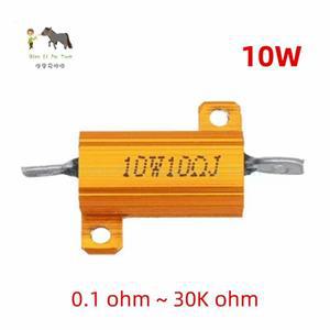 10W RX24 알루미늄 전원 금속 쉘 케이스 권선 저항기 22 25R 27R 30R 33R 36R 47R 50R 60R 100R 옴