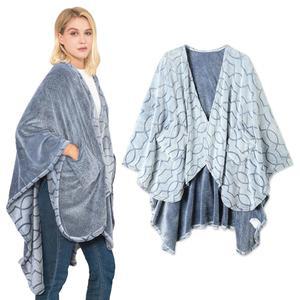 Bcareself 양면 소프트 블랭킷 플란넬 웨어러블 리버서블 남성용 울트라 포켓 여성용