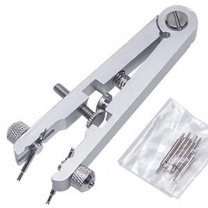 6825 시계 펜치 스프링 바 플라이어 도구 키트 나사 조정 길이 크기 교체 수리 핀셋 제거 스트랩