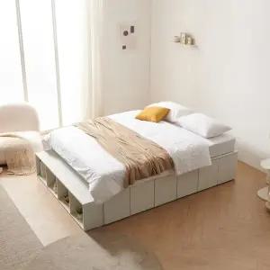 [인터데코]하부수납과 발판수납으로 공간절약, 헤드리스 침대 Q P0000BYV