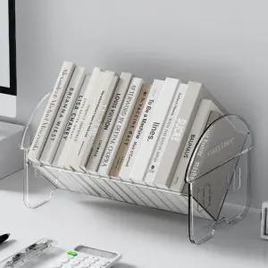 미니 투명 인테리어 책꽂이 예쁜 사무실 책상 플라스틱 간이 책꽂이