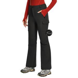 헤이쇼가 스노우 스키 팬츠 여성 방수 소프트쉘 단열 플리스 안감 스노보드 겨울용 등산 바지