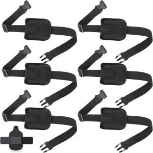 Zhehao 6 세트 마이크 벨트 파우치 낙하 방지 스트랩 피트니스 강사 탈착식 네오프렌 송신기 캐리어 조절