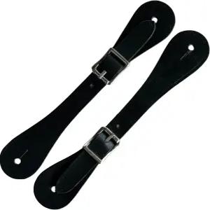 ZEEKSTAR 수제 가죽 스퍼 스트랩 2종 세트 - 카우보이 남녀용 웨스턴 승마 장비 풀 그레인 부츠 액세서리