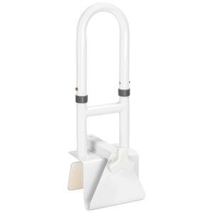 HEPO 조절 가능한 노인용 욕조 안전 레일, 욕실용 그립 바, 보조 손잡이 클램프, 목욕 지지 및 낙상 방지, 흰색