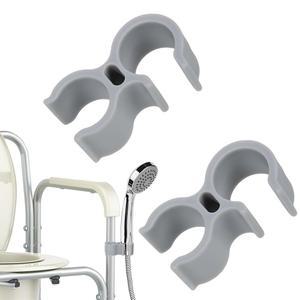 샤워 의자용 2개의 PCS 헤드 홀더, 내부 의자 욕조 이송 벤치 보조 액세서리용 욕실 의자, 좌석 브래킷 부착 튜브 클램프