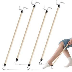 겔린 4개 27인치 노인 장애인용 롱 드레싱 스틱 바지 신발 양말 셔츠 일상 생활 보조 고관절 교체 요양원 필수품