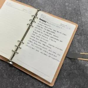 [패션] 그레이 다이어리 데일리 노트 A5 6공 만년