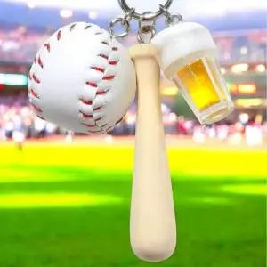 [패션] 야구는 맥주지 키링 배트 스포츠 열쇠고리 가방꾸미기