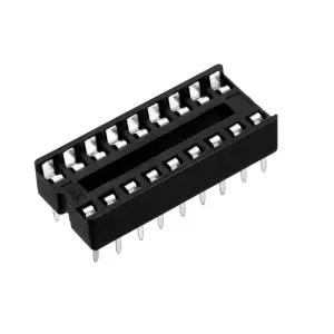uxcell 25pcs DIP IC 칩 소켓 어댑터 솔더 타입 2.54mm 피치 듀얼 로우 18 플랫 핀
