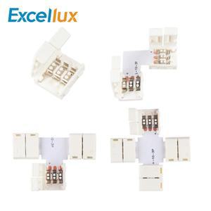 무료 납땜 3PIN WS2812B LED 스트립 커넥터 ws2811 2812 라이트 테이프 용 코너 직각 10MM 연결