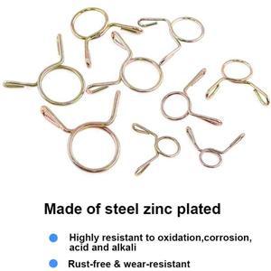 연료 클램프 파이프 클립 더블 이어 호스 에어 튜빙, 스틸 아연 도금 모음 키트, 5-31mm 수도관, 10 개
