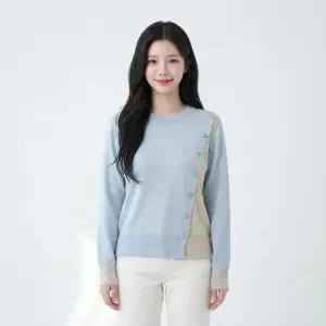 [옷자락]여자 봄 가을 간절기 데일리 레이온 혼방 베이직 니트 상의