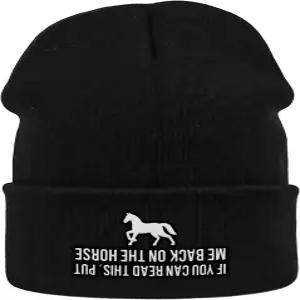 여성 남성을 위한 재미있는 겨울 모자 비니 이 글을 읽을 수 다시 말 올려주세요 귀여운 승마 선물 슬루시